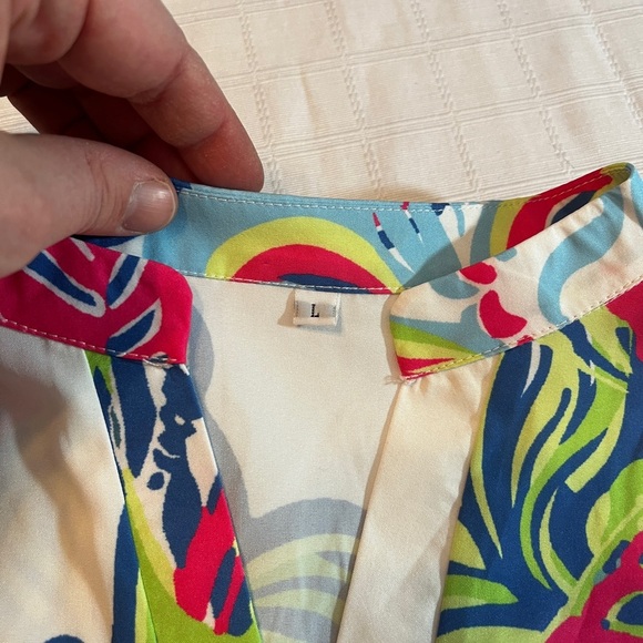 Beachy Boho Oversized Paisley Print Bathing Suit Cover/Dress Women's Size L - Picture 5 of 10